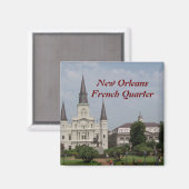 New Orleans French Quarter Magneet (Voorkant / Achterkant)