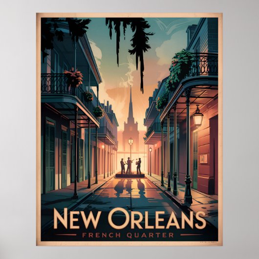 New Orleans French Quarter Poster (Voorkant)