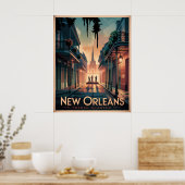 New Orleans French Quarter Poster (Keuken)