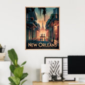 New Orleans French Quarter Poster (Thuiskantoor)
