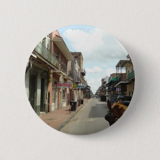 New Orleans French Quarter Ronde Button 5,7 Cm (Voorkant)