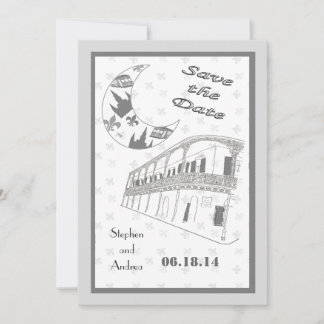 New Orleans French Quarter Save the Date Kaarten