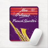 New Orleans French Quarter Saxophone reisposter Muismat (Met muis)