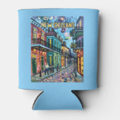New Orleans French Quarter Van Gogh Style Travel Blikjeskoeler (Voorkant)