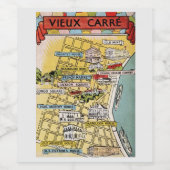 New Orleans French Quarter Wijn Etiket (Enkel label)