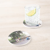 New Orleans French Quarter Zandsteen Onderzetter (Zijkant)