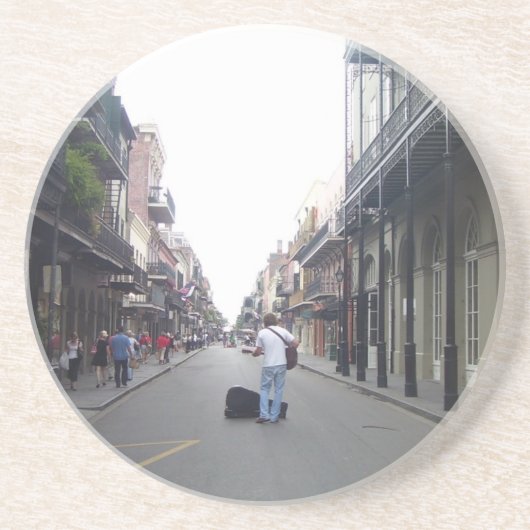 New Orleans French Quarter Zandsteen Onderzetter (Voorkant)