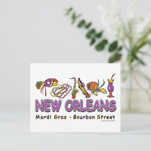 New-Orleans-Fun- Briefkaart (Staand voorkant)