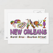 New-Orleans-Fun- Briefkaart (Voorkant / Achterkant)