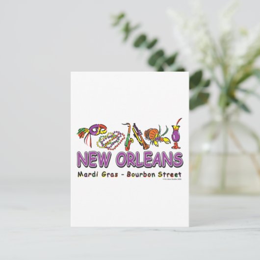 New-Orleans-Fun- Briefkaart (Staand voorkant)