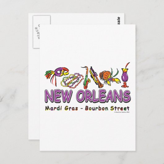 New-Orleans-Fun- Briefkaart (Voorkant / Achterkant)