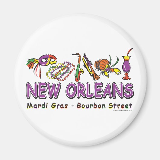 New-Orleans-Fun- Magneet (Voorkant)