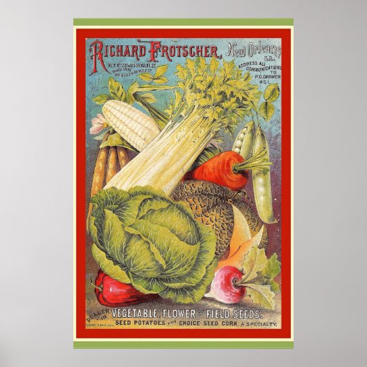  New Orleans Gardening Seeds Poster (Voorkant)