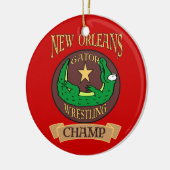New Orleans Gator Champ Keramisch Ornament (Links)