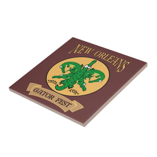 New Orleans Gator Fest Tegeltje (Zijkant)