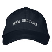 New Orleans geborduurd Basic Pet Navy Blue (Voorkant)