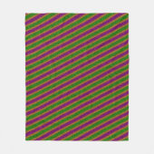 New Orleans Glitter Strepen Fleece Deken (Voorkant)