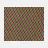 New Orleans Glitter Strepen Fleece Deken (Voorkant (Horizontaal))