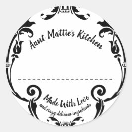 New Orleans Grillwork Cooking Baking Ronde Sticker