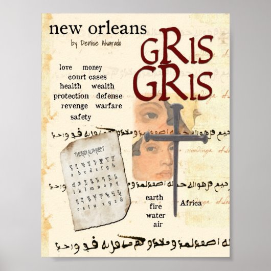 New Orleans Gris Gris Poster (Voorkant)