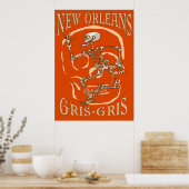 New Orleans Gris Gris Poster (Keuken)