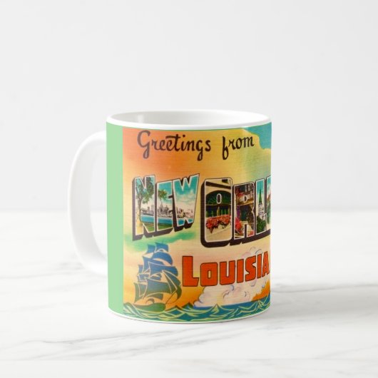 New Orleans Groet  Koffiemok (Voorkant links)