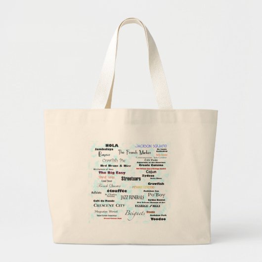 New Orleans Grote Tote Bag (Voorkant)