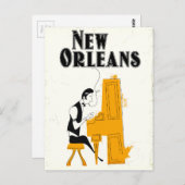 New Orleans Honky Tonk Briefkaart (Voorkant / Achterkant)