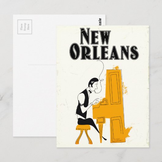New Orleans Honky Tonk Briefkaart (Voorkant / Achterkant)