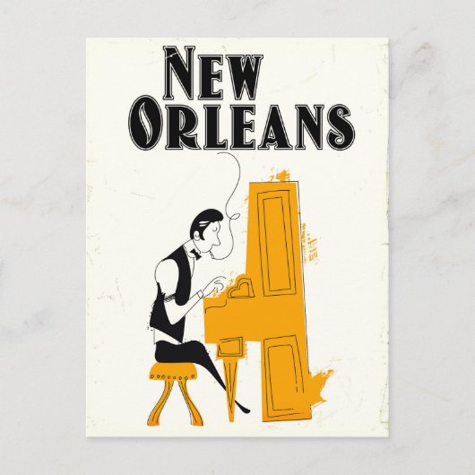 New Orleans Honky Tonk Briefkaart (Voorkant)