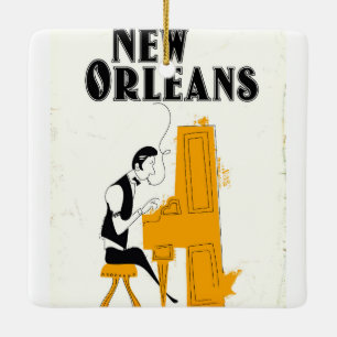 New Orleans Honky Tonk Keramisch Ornament