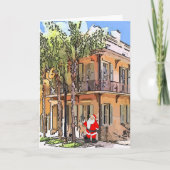 New Orleans House Santa Card, Feestdagen Kaart (Voorkant)