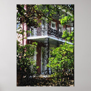 New Orleans Iron Balconies Garden District Print