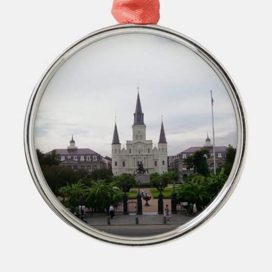 New Orleans Jackson Square Metalen Ornament (Voorkant)