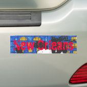 New Orleans Jazz Band Bumpersticker (Op auto)