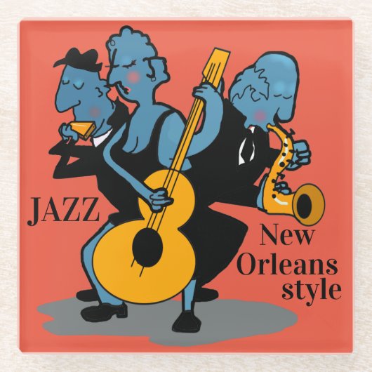 NEW ORLEANS JAZZ door Slipperywindow Onderzetter (Voorkant)