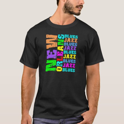 New Orleans jazz en blues T-shirt (Voorkant)