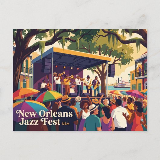 New Orleans Jazz Fest, VS Briefkaart (Voorkant)