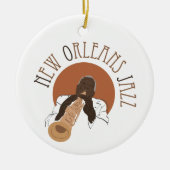 New Orleans Jazz Keramisch Ornament (Voorkant)