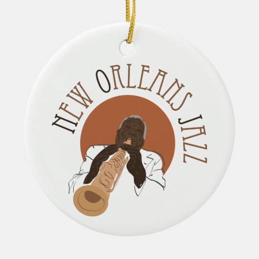 New Orleans Jazz Keramisch Ornament (Voorkant)