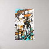 New Orleans Jazz Man Abstracte Kunst Canvas Afdruk (Voorkant)