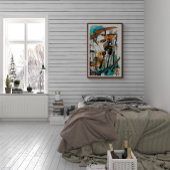 New Orleans Jazz Man Abstracte Kunst Poster