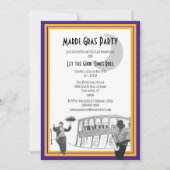 New Orleans Jazz Mardi Gras (paars) Kaart (Voorkant)