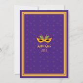 New Orleans Jazz Mardi Gras (paars) Kaart (Achterkant)