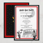 New Orleans Jazz Mardi Gras Red Kaart (Voorkant / Achterkant)