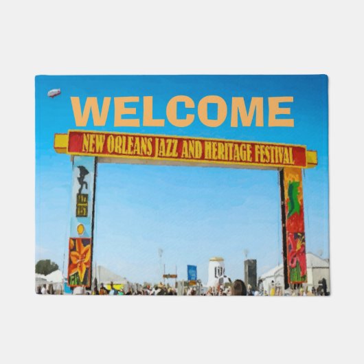New Orleans Jazz Music Time Deurmat (Voorkant)
