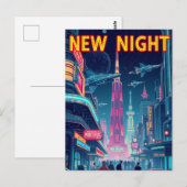 New Orleans Jazz Night -  kunst Briefkaart (Voorkant / Achterkant)