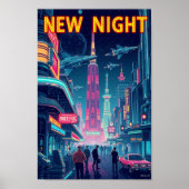 New Orleans Jazz Night - kunst Poster (Voorkant)