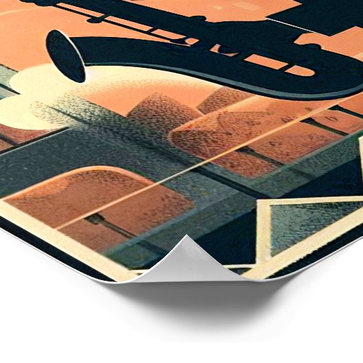 New Orleans Jazz Night - kunst Poster (Hoek)