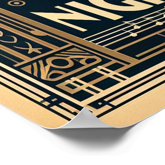 New Orleans Jazz Night - kunst Poster (Hoek)